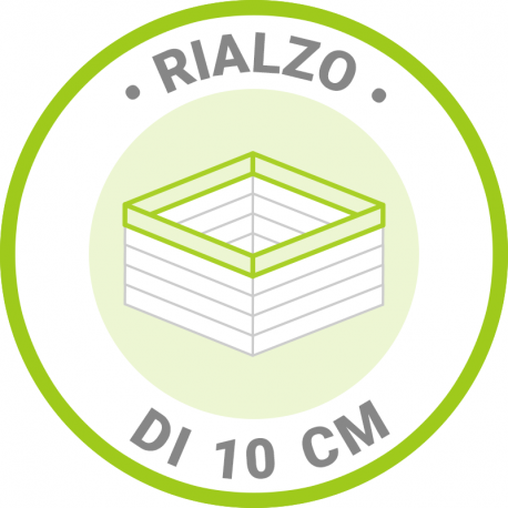 Rialzo aggiuntivo di 10cm per casetta 9m² 28mm marrone trattato Gardy Shelter