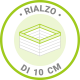 Rialzo aggiuntivo di 10cm per casetta 19,8m² 28mm trattato marrone  Gardy Shelter