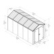 Casetta da giardino RUBICON 7m² in alluminio e policarbonato - Canopia by Palram