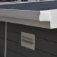 Set di grondaie bianche - confezione pronta per l'installazione per la casetta Woodlife Garden PREMIUM a pendenza singola 2 m