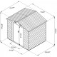 Casetta in lamiera effetto legno 4,6m² + set di montaggio - X-METAL