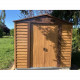 Casetta in lamiera effetto legno 4,6m² + set di montaggio - X-METAL