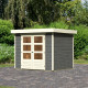 Casetta da giardino in legno massello grigio terra 5,25m² Askola 3 - WoodFeeling