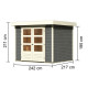 Casetta da giardino in legno massello grigio terra 5,25m² Askola 3 - WoodFeeling