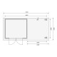 Casetta da giardino in legno massello Askola 3 grigio terra, 5,25 m² con tettoia laterale da 240 cm – Karibu